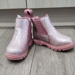 Glittery Pink Kids Boots